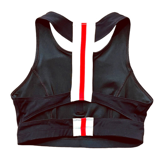 Free People Movement Delta Sports Bra Sample Piece Red and White Stripe Small - Picture 5 of 12